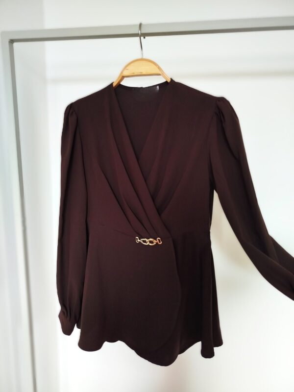 Dámska blúzka čokoládovohnedá